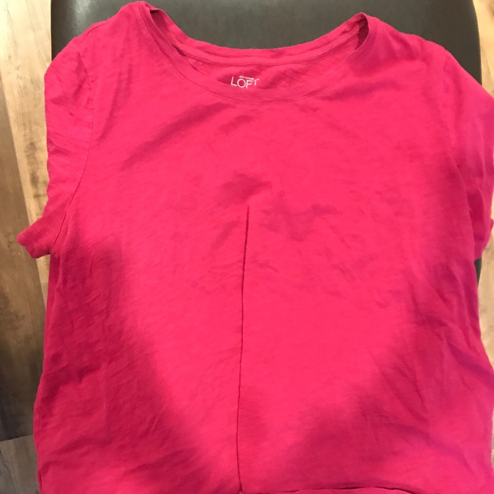 LOFT Ann Taylor reddish, pink hi lo shirt